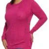 Plus Size Faux Button Detail Pullover Sweater