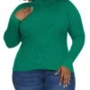 Plus Size Ribbed Turtleneck Sweater