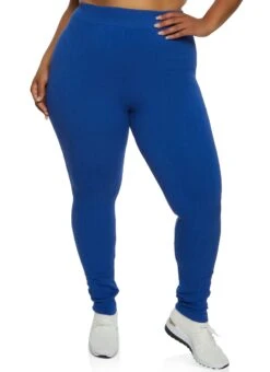 Plus Size Seamless Cable Knit Leggings
