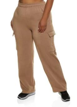 Plus Size Cargo Pocket Sweatpants