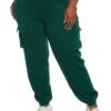 Plus Size Cargo Pocket High Waist Joggers