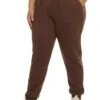Plus Size Solid Fleece Joggers