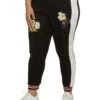 Plus Size Fleece Graphic Varsity Joggers