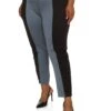 Plus Size Color Block Dress Pants