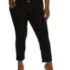 Plus Size Scuba Triple Button Detail Pants