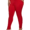 Plus Size Ponte Pintuck Pull On Pants
