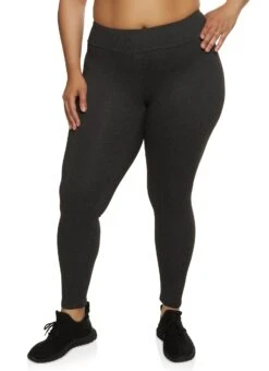Plus Size High Waist Wide Waistband Leggings