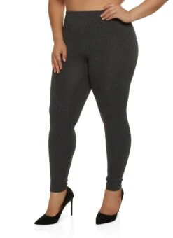 Plus Size Seamless Basic High Waisted Leggings