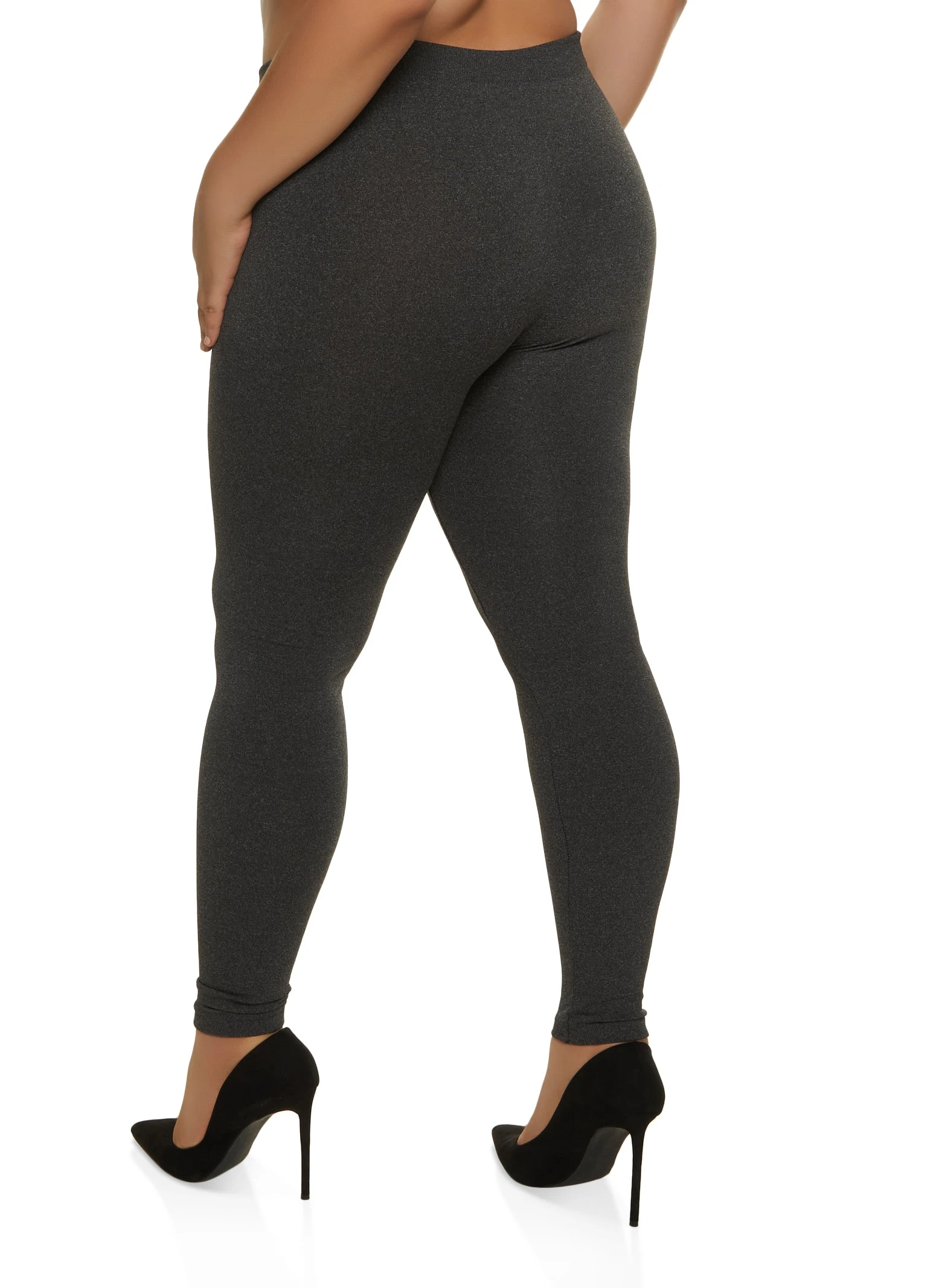 Plus Size Seamless Basic High Waisted Leggings - Image 2