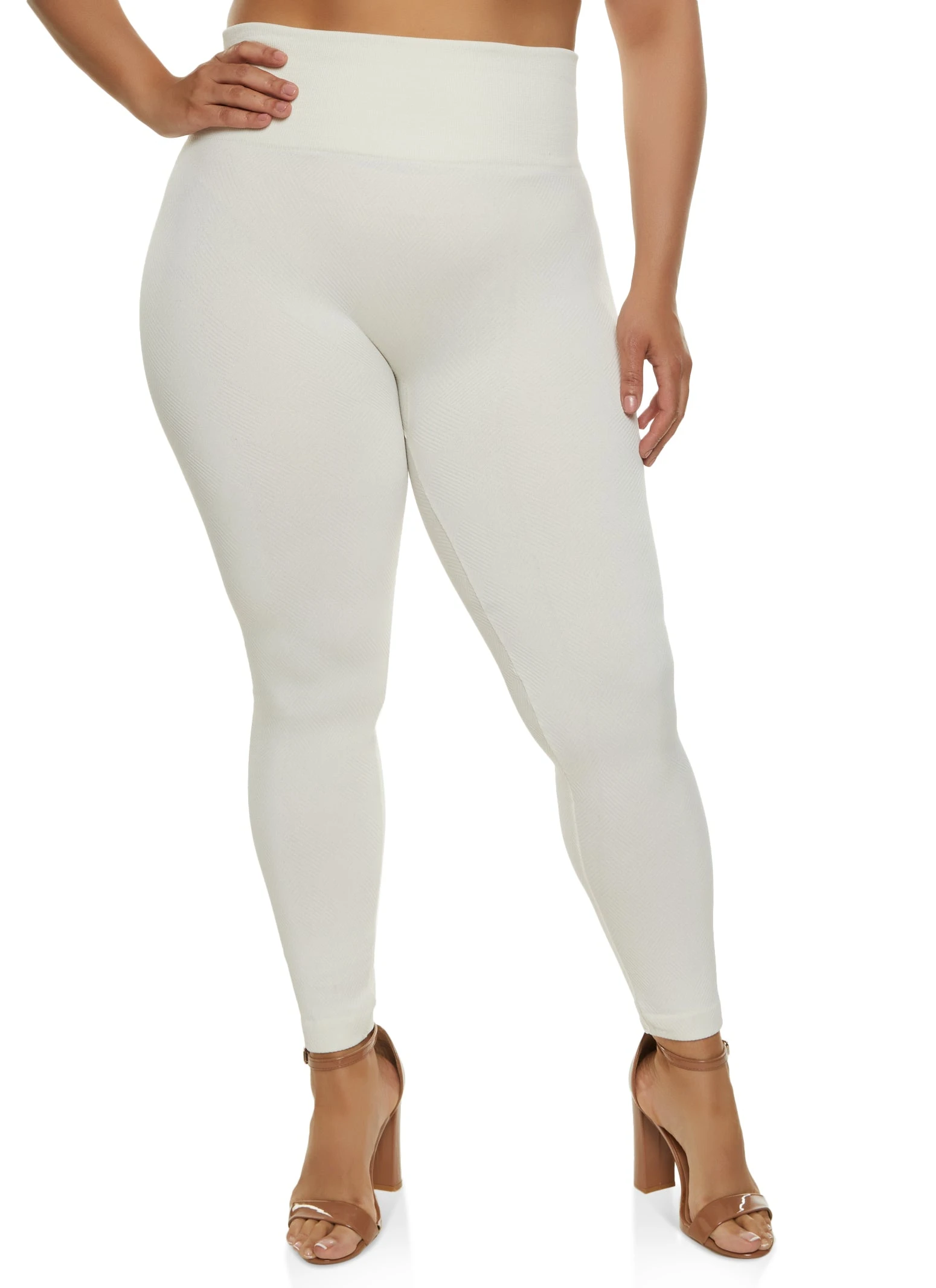 Plus Size Seamless Fleece Lined Leggings