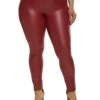 Plus Size Faux Leather High Waisted Leggings