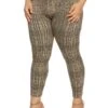 Plus Size Seamless Printed High Waist Leggings