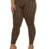 Plus Size Seamless Houndstooth Print Leggings