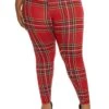Plus Size Plaid High Waist Leggings