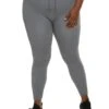 Plus Size Ribbed Faux Drawstring Leggings