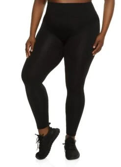 Plus Size Fleece Lined Seamless High Waist Leggings