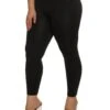 Plus Size Basic Seamless Fleece High Waist Leggings