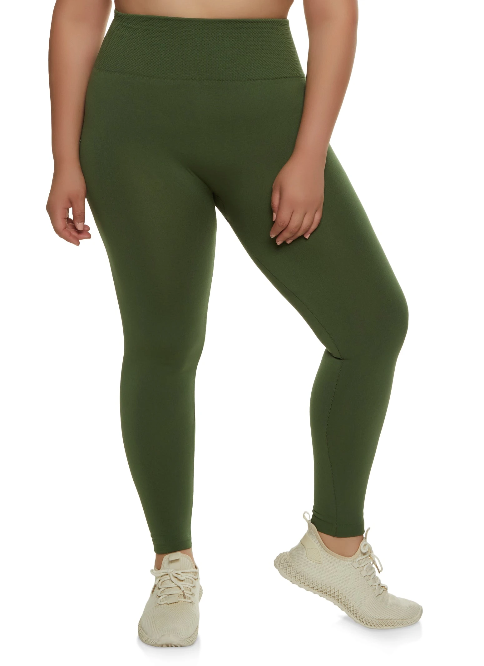 Plus Size High Waisted Fleece Lined Leggings