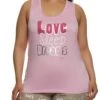 Plus Size Love Sleep Foil Screen Pajama Tank Top And Shorts