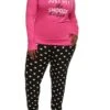 Plus Size Snooze Button Pajama Top And Pants