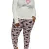 Plus Size I Heart Sleep Pajama Top And Pants
