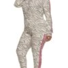 Plus Size Zebra Varsity Stripe Pajama Top And Pants