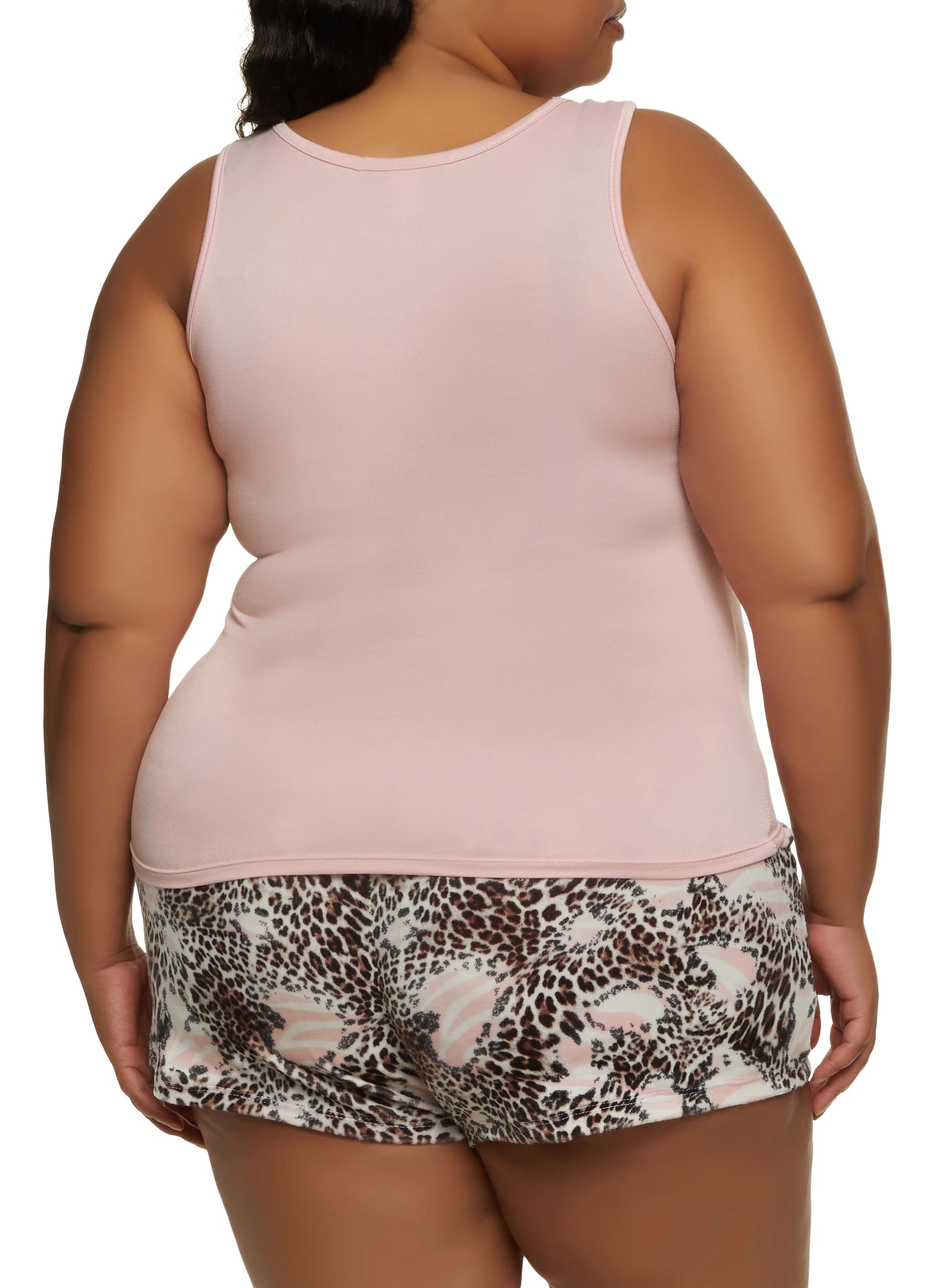 Plus Size Foil Sexy Fabulous Single Pajama Tank Top And Shorts - Image 2