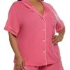 Plus Size Kiss Me Pajama Shirt And Shorts