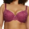 Plus Size Flower Lace Plunge Bra