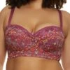 Plus Size Longline Lace Patterned Balconette Bra | Converts To Strapless