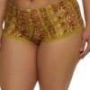 Plus Size Printed Lace Boyshort Panty