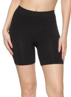 Seamless Black Biker Shorts