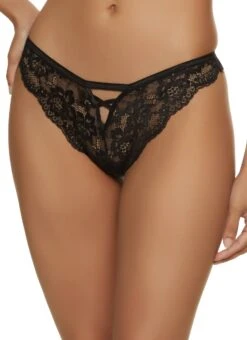 Caged Cut Out Front Lace Panty