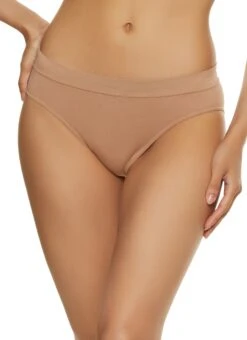 Solid Basic Seamless Bikini Panty