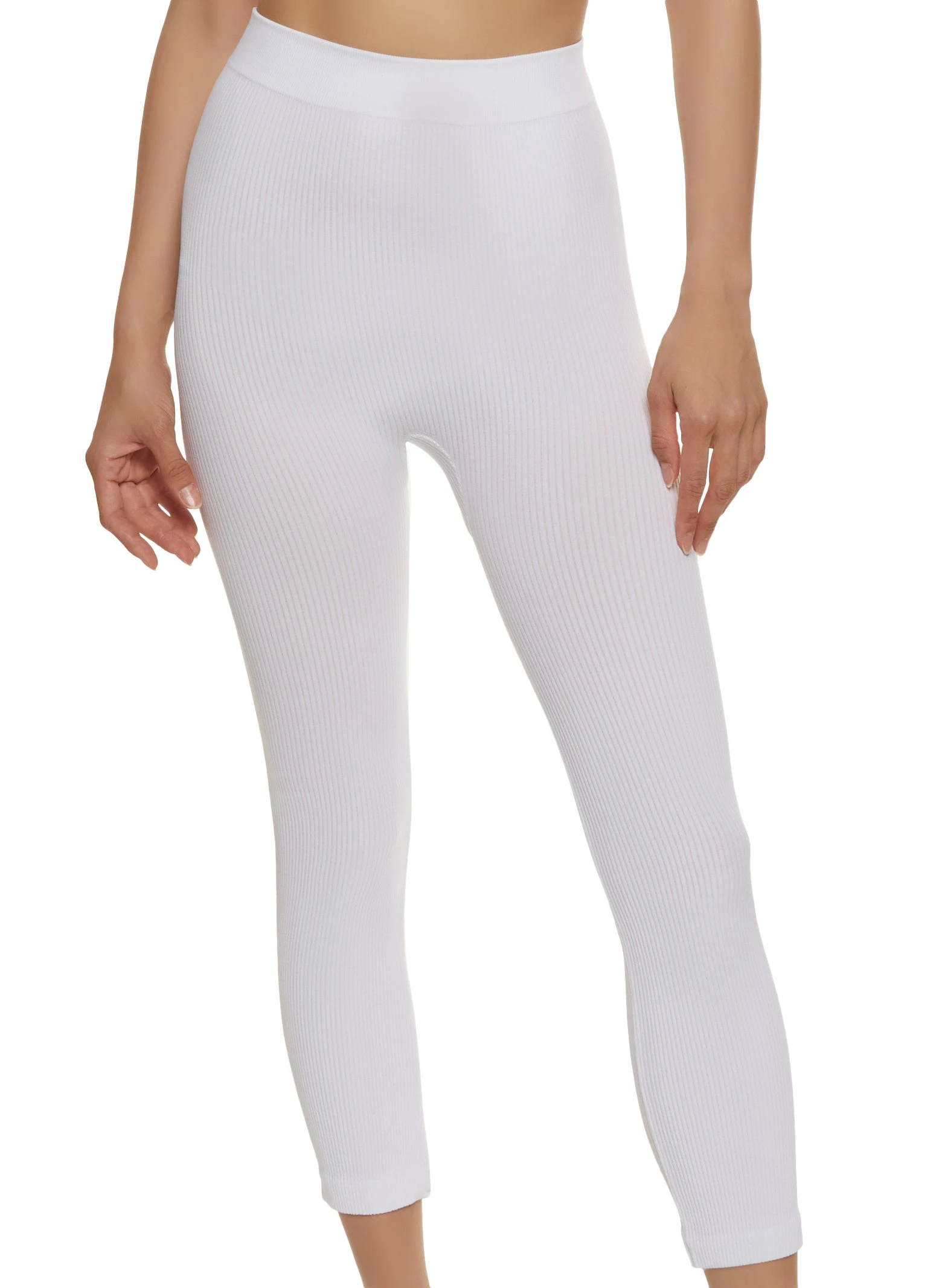 Seamless Solid Ribbed Leggings
