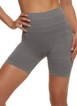 Seamless Waffle Knit Biker Shorts