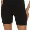 Ribbed Waistband Biker Shorts