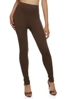 Solid Seamless Ribbed Leggings