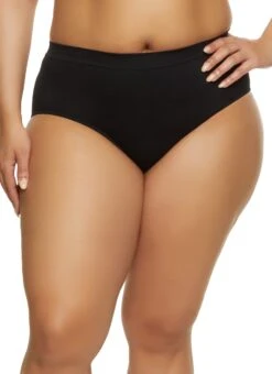 Plus Size Basic Bikini Seamless Panty