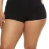 Plus Size Seamless Solid Boyshort Panty
