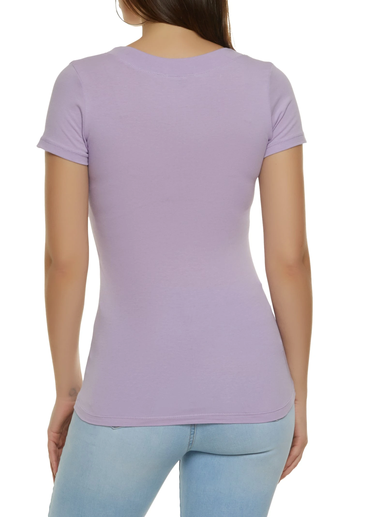 Ambiance Basic V Neck Short Sleeve Tee - Image 2