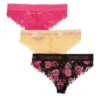 Bebe 3 Pack Floral Lace Panties